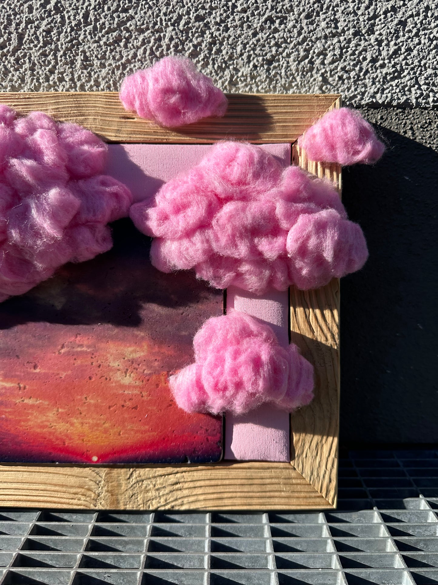 MixedMedia Kunstwerk "ZUCKERWATTEWOLKEN"