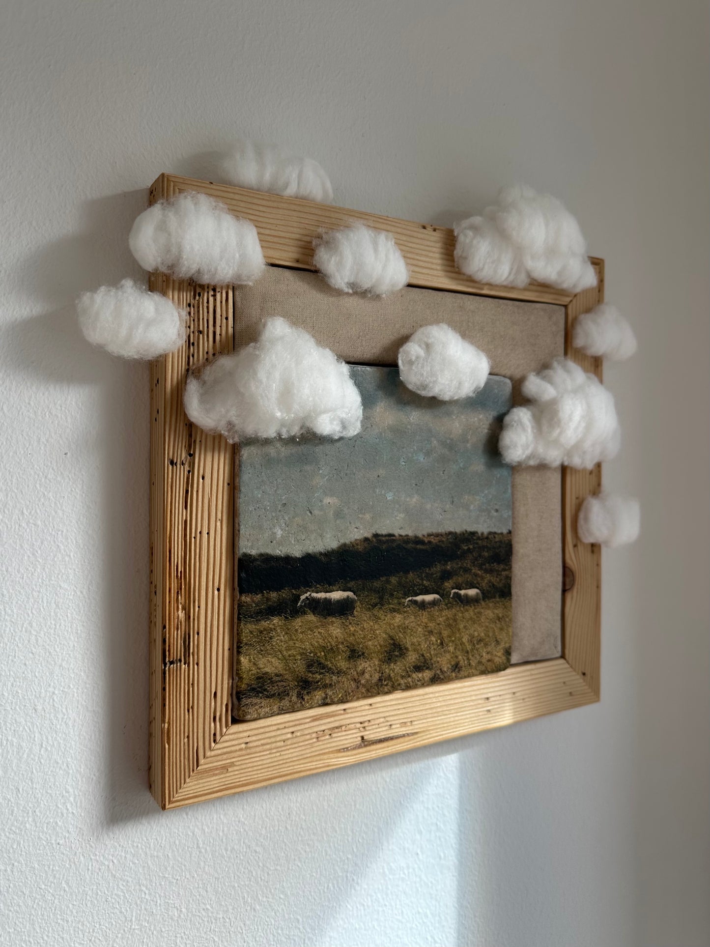 MixedMedia Kunstwerk "SCHÄFCHENWOLKEN"