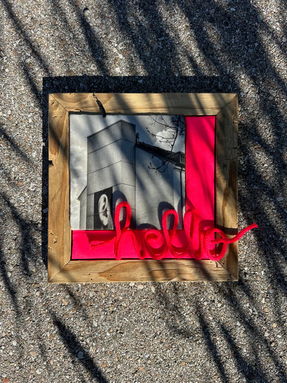 MixedMedia Kunstwerk "HELLO PINK"