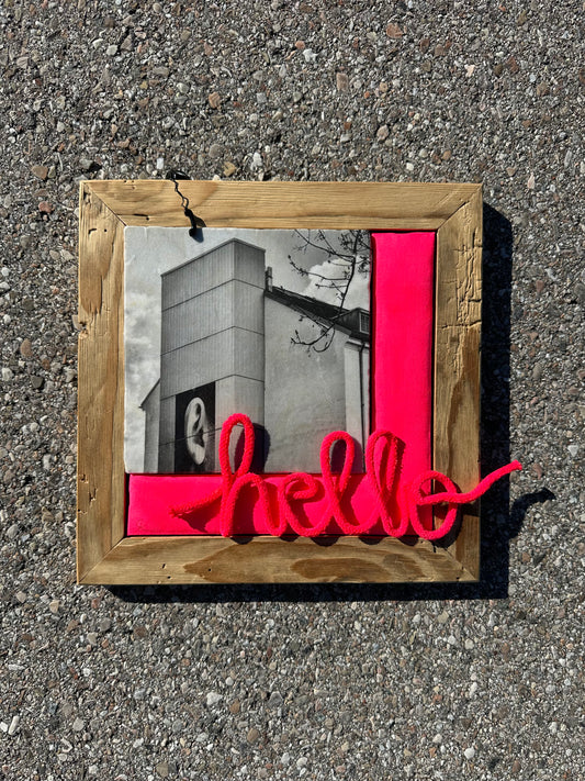 MixedMedia Kunstwerk "HELLO PINK"
