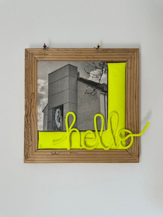 MixedMedia Kunstwerk "HELLO YELLOW"