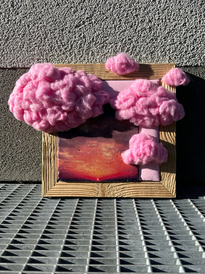 MixedMedia Kunstwerk "ZUCKERWATTEWOLKEN"