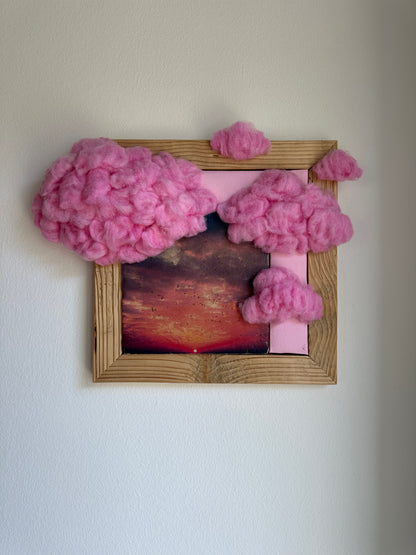 MixedMedia Kunstwerk "ZUCKERWATTEWOLKEN"