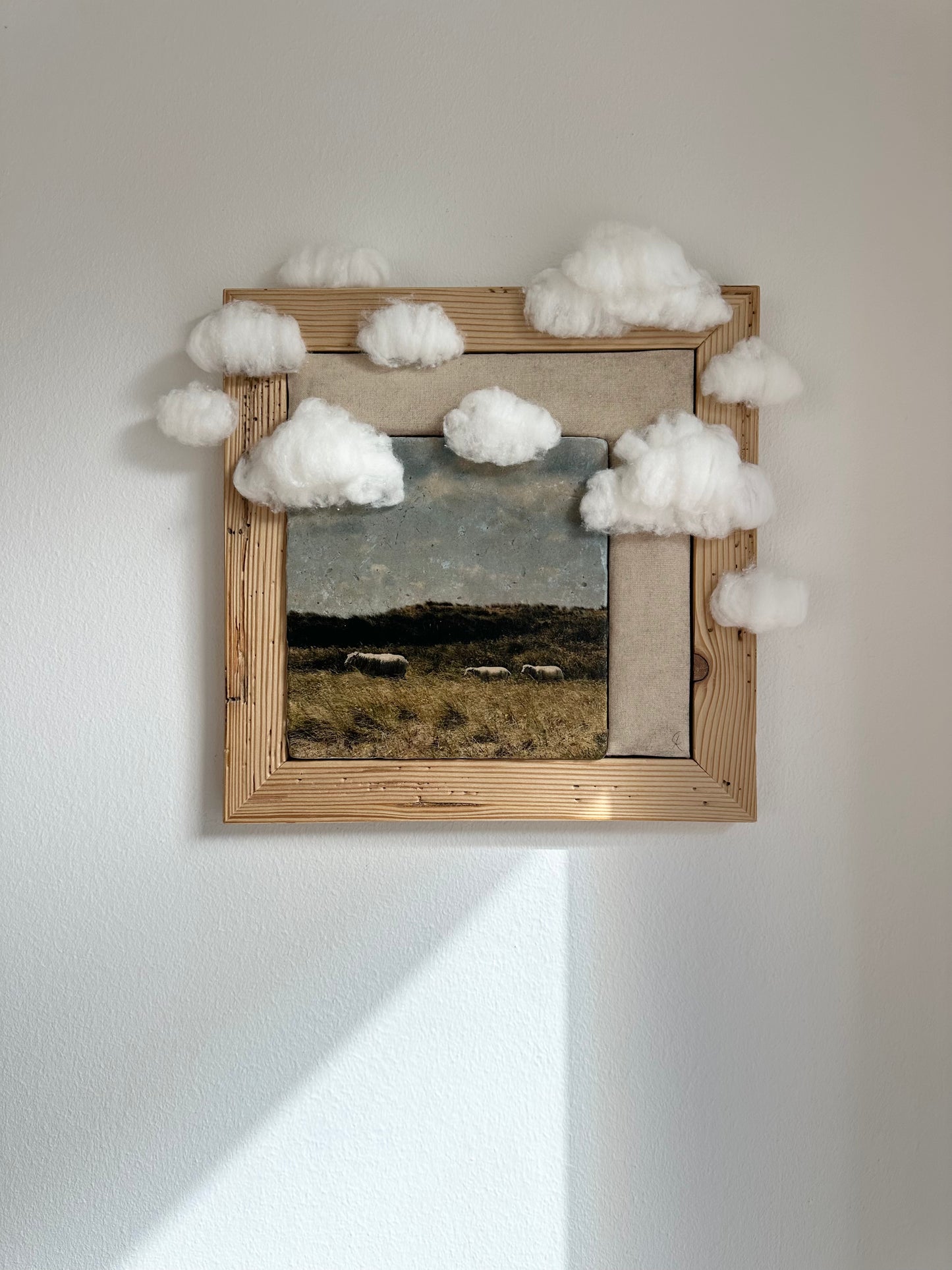 MixedMedia Kunstwerk "SCHÄFCHENWOLKEN"