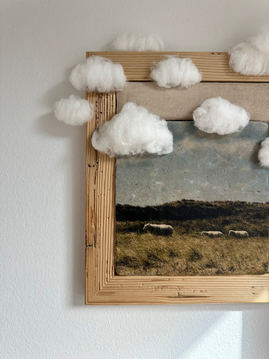 MixedMedia Kunstwerk "SCHÄFCHENWOLKEN"