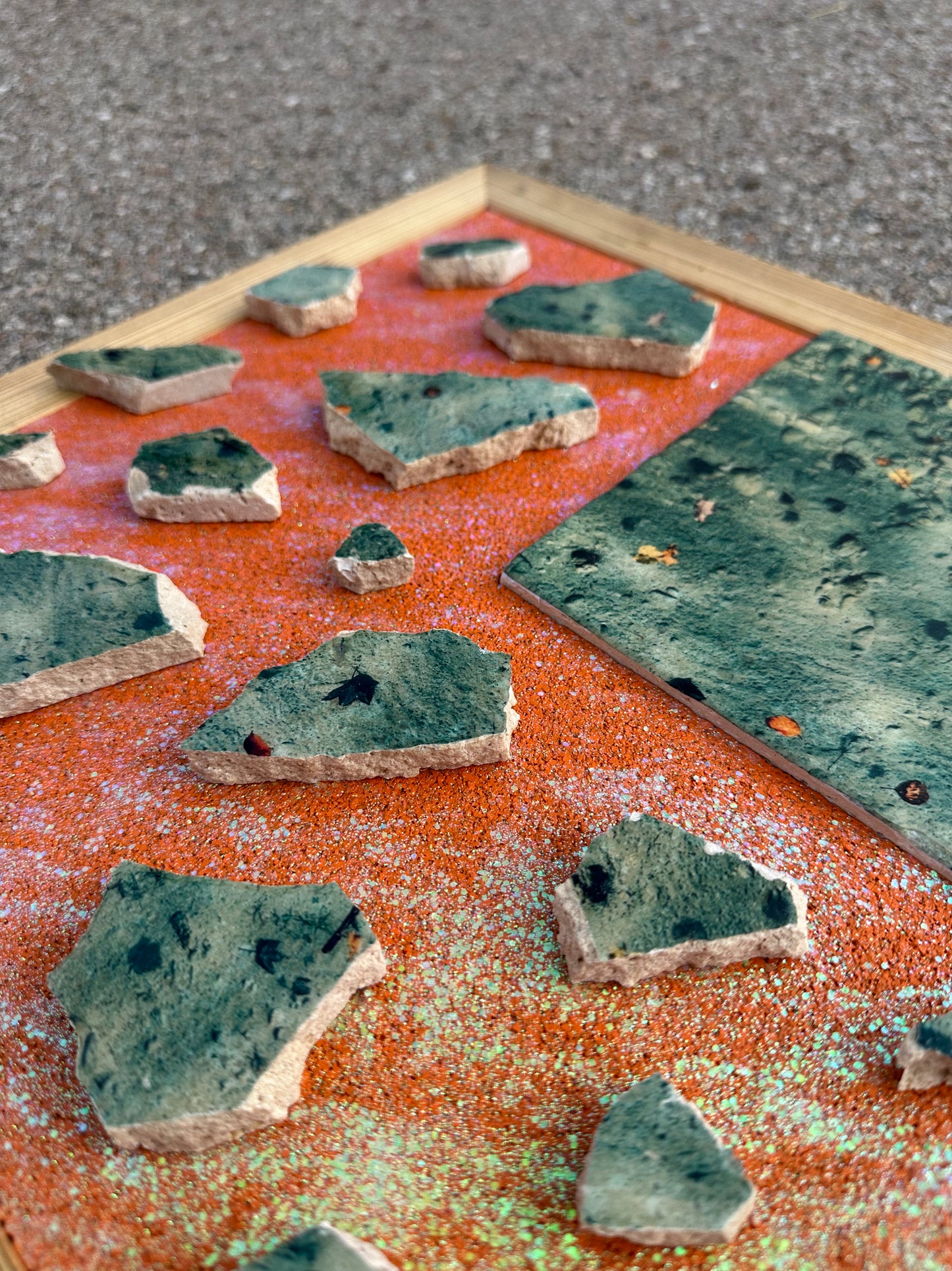 MixedMedia Kunstwerk "THE LIFE OF A SHIMMER LAKE"